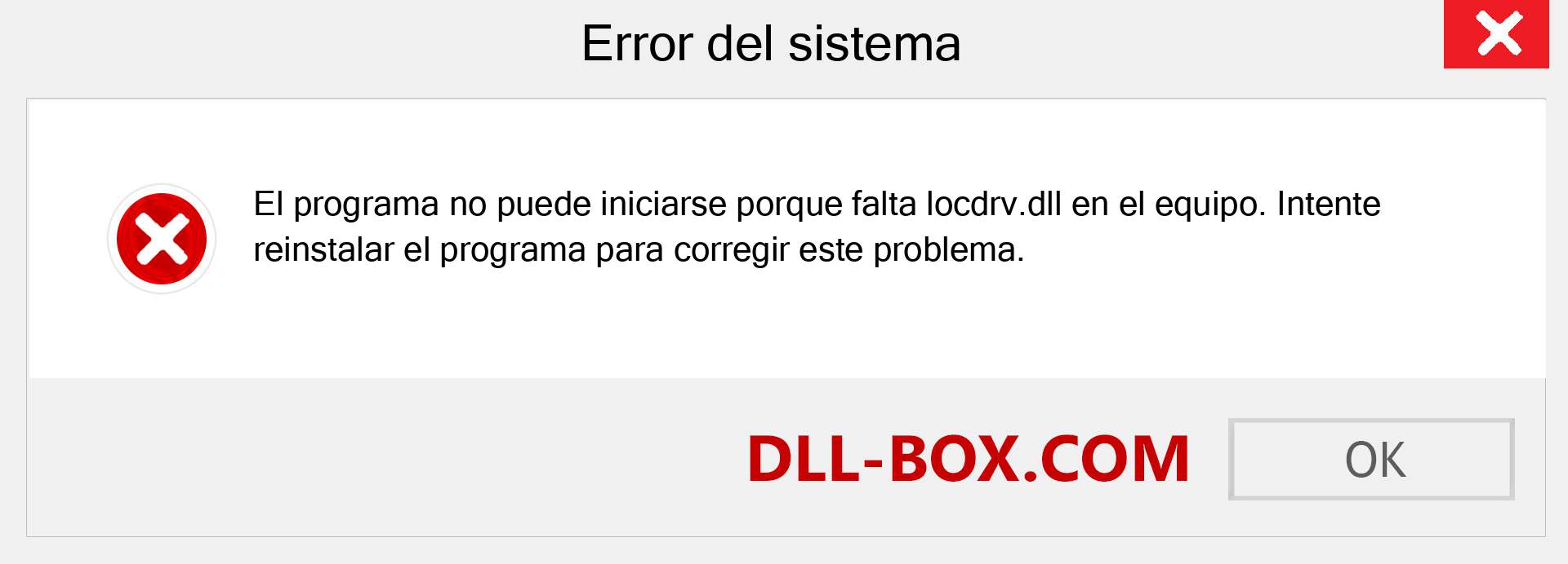 ¿Falta el archivo locdrv.dll ?. Descargar para Windows 7, 8, 10 - Corregir locdrv dll Missing Error en Windows, fotos, imágenes